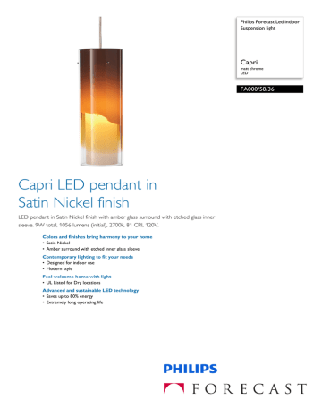 Philips FA000/58/36 Datasheet | Manualzz