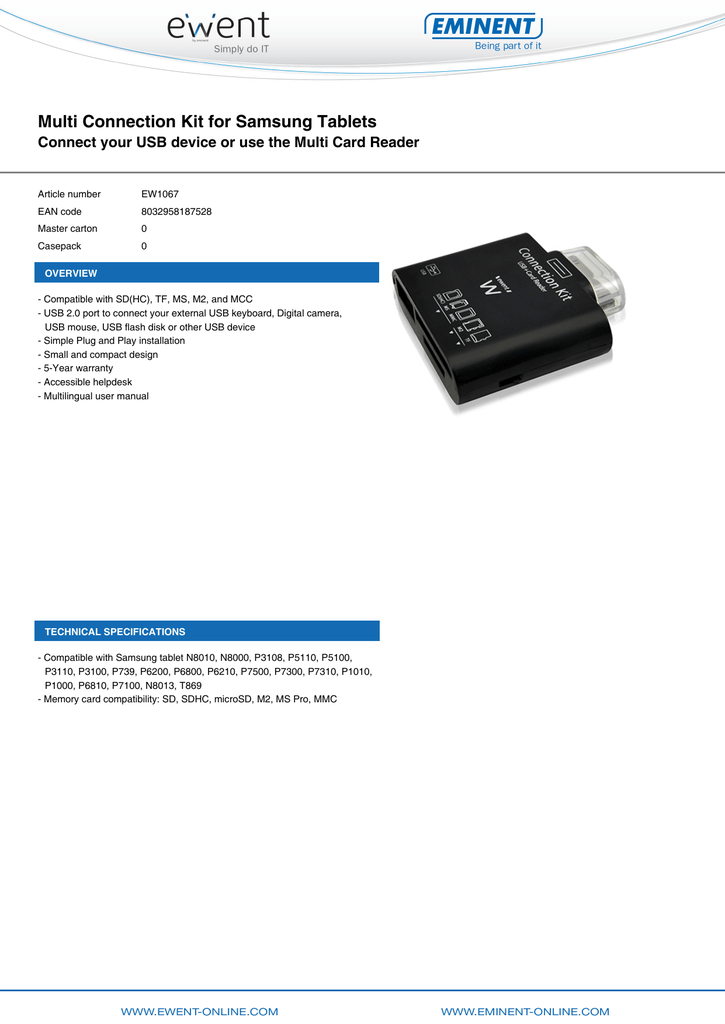 Ewent Ew1067 Card Reader Manualzz