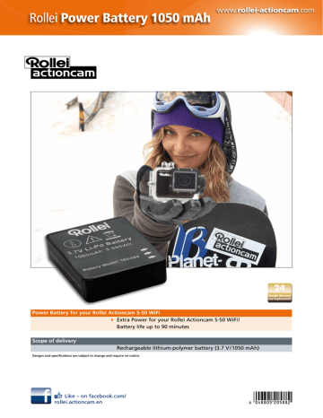 Rollei Power Battery S-50 Datasheet | Manualzz