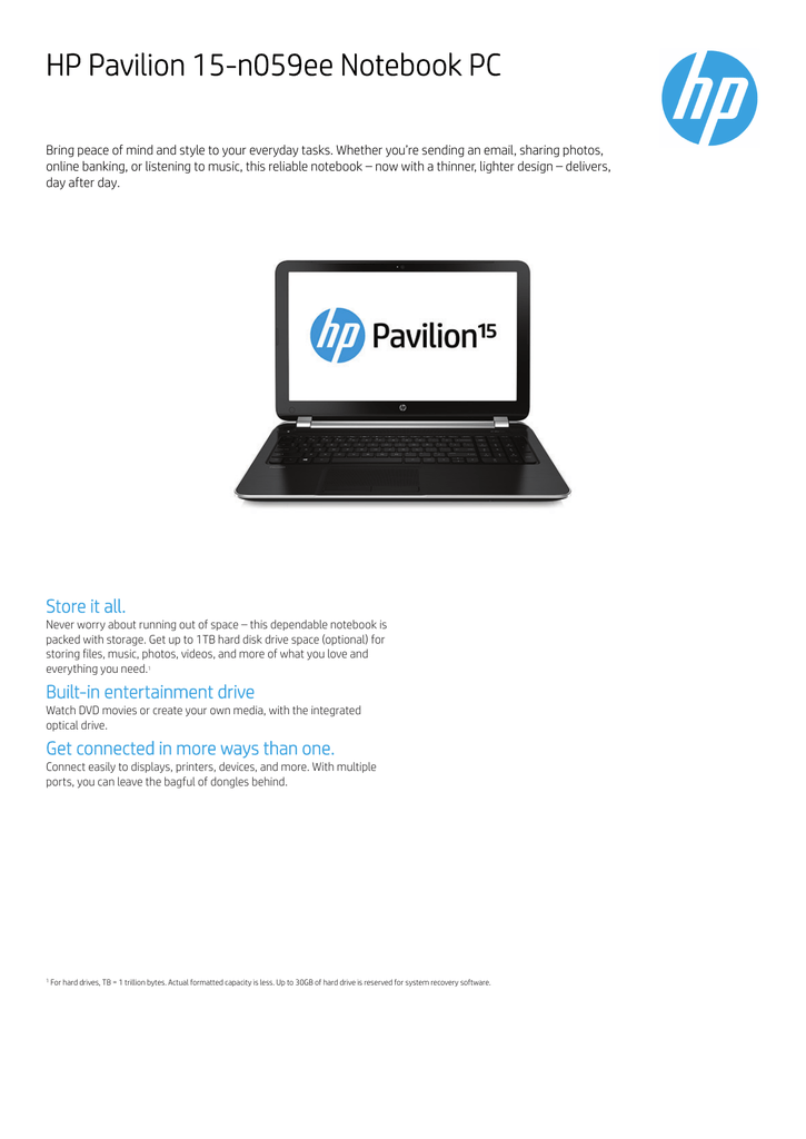 driver hp pavilion 15-n013se