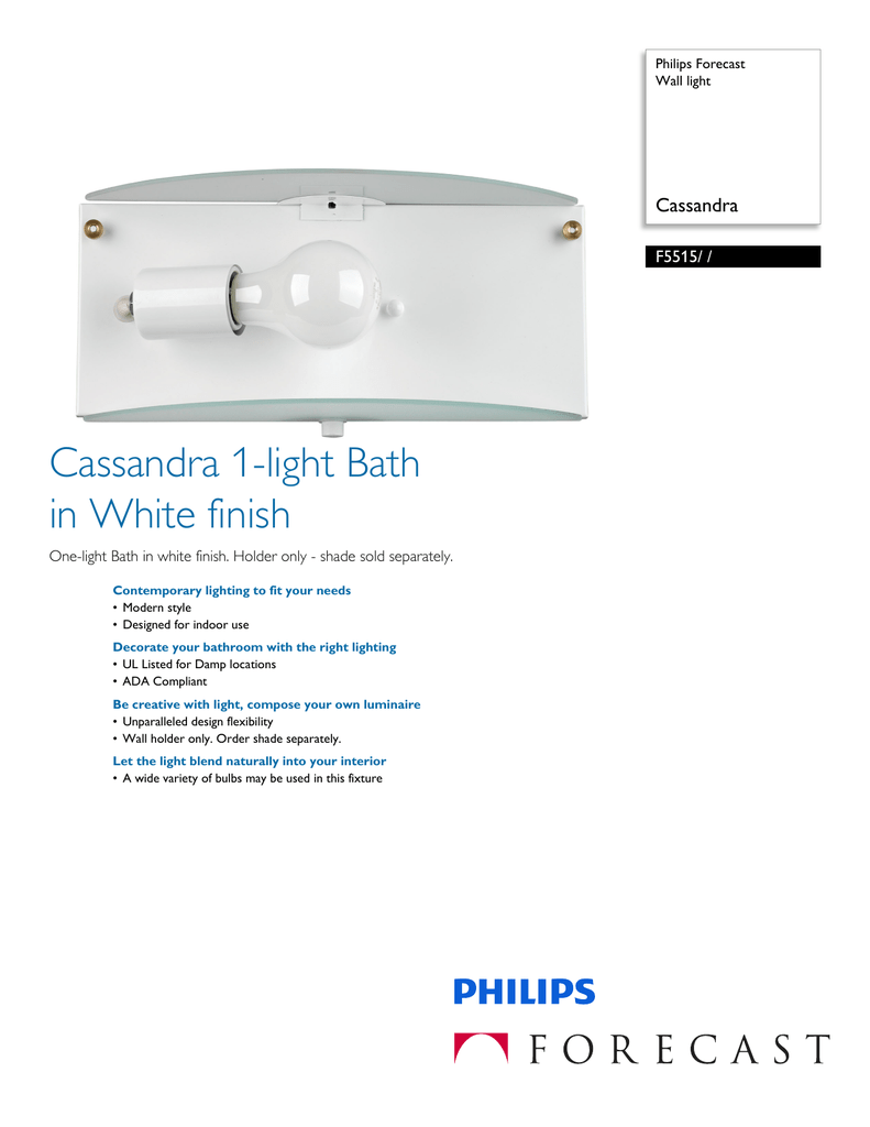 Philips Forecast F5515 Wall Lighting Manualzz Philips Forecast F5515 Wall Lighting Manualzz