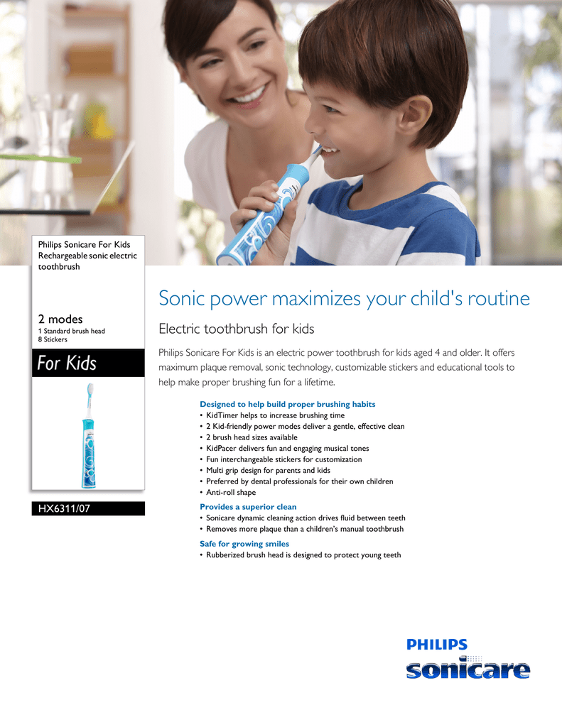 philips sonicare for kids rechargeable