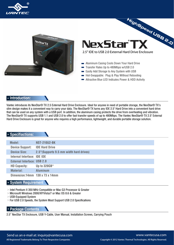 VANTEC CB-IUSB20 TREIBER