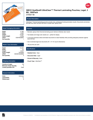 Swingline Ultraclear Datasheet Manualzz