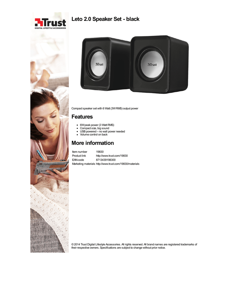 trust compact 2.0 speaker set