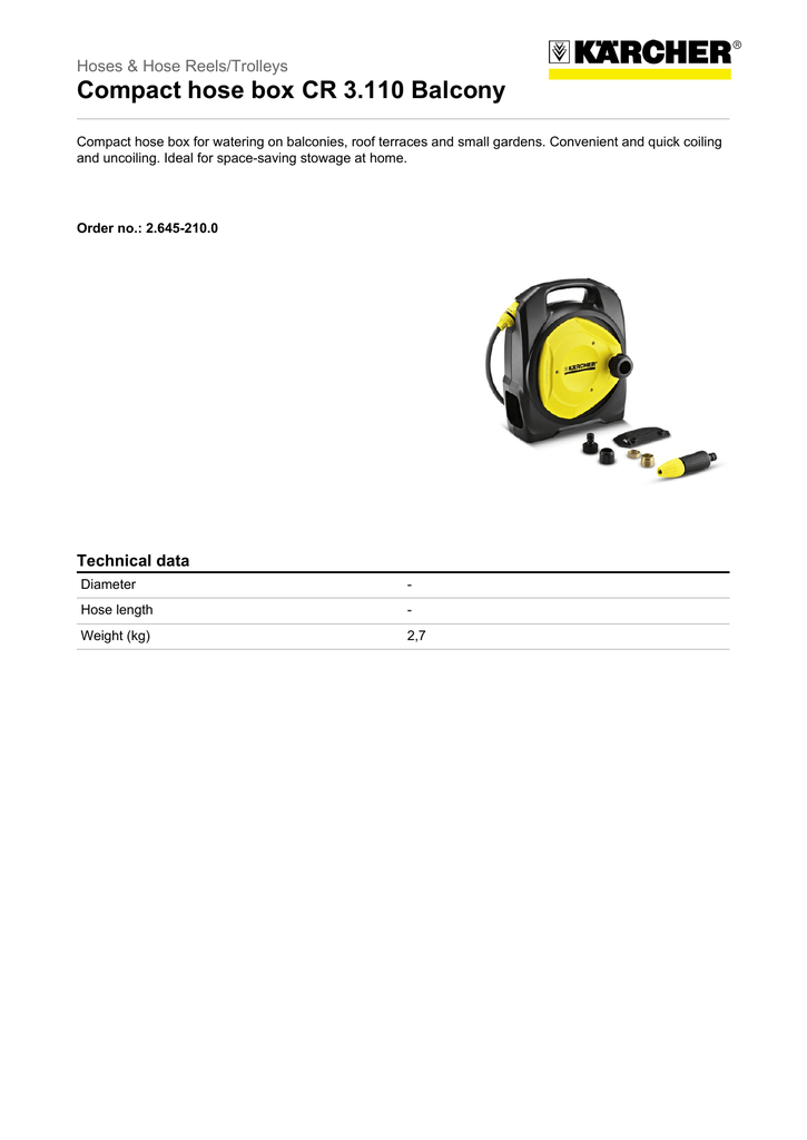 Compact hose box CR 3.110