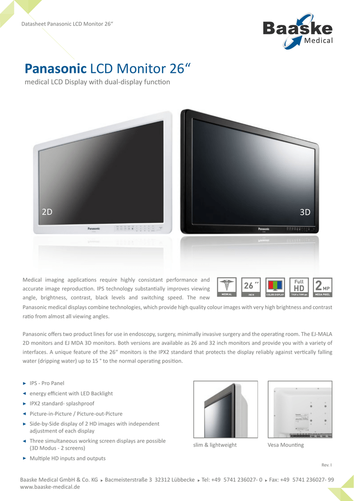 Baaske Medical EJ-MLA26E 2D Datasheet 