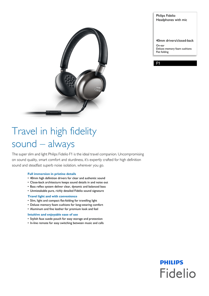 Philips F1 Datasheet | Manualzz