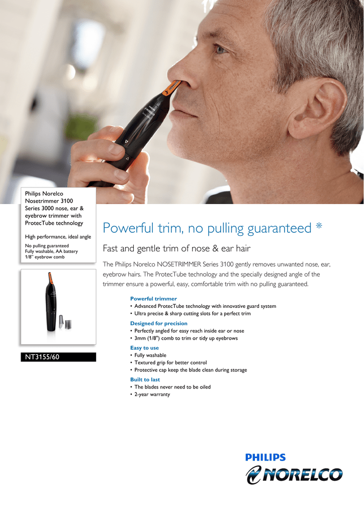 philips norelco nosetrimmer 3100