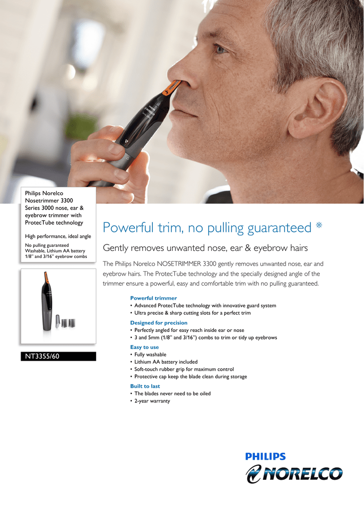 philips norelco nose trimmer series 3300