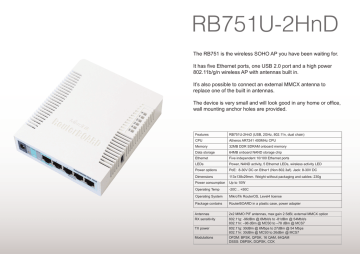 Mikrotik RB751U-2HnD Datasheet | Manualzz