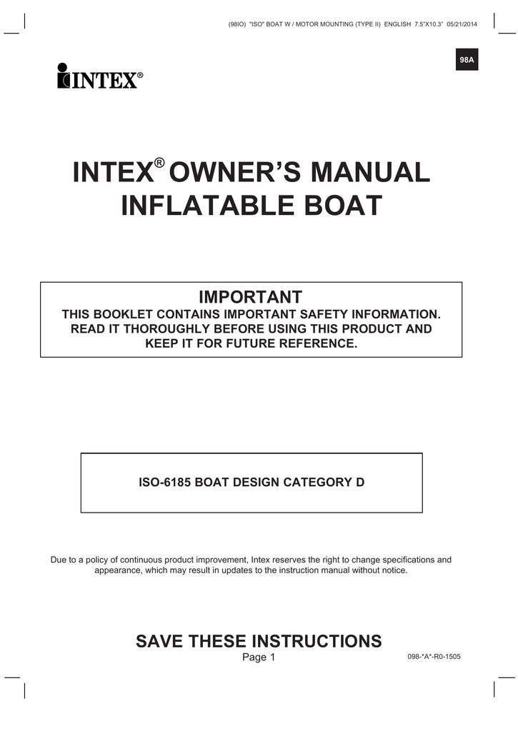 Intex 68376np Manualzz