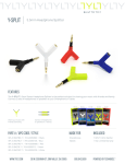 TYLT Y-SPLIT 3.5M2FBK-T, Y-SPLIT 3.5M2FBL-T, Y-SPLIT 3.5M2FRD-T, Y-SPLIT 3.5M2FG-T, Y-SPLIT 3.5M2FWT-T product detail