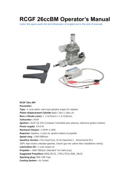 RCGF 26ccBM Operator's Manual