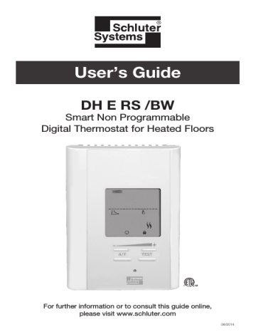 Schluter Ditra Heat Thermostat Manual