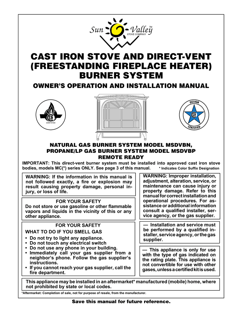 Burner System Manualzz