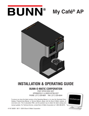 Bunn-O-Matic My Cafe AP Operation 