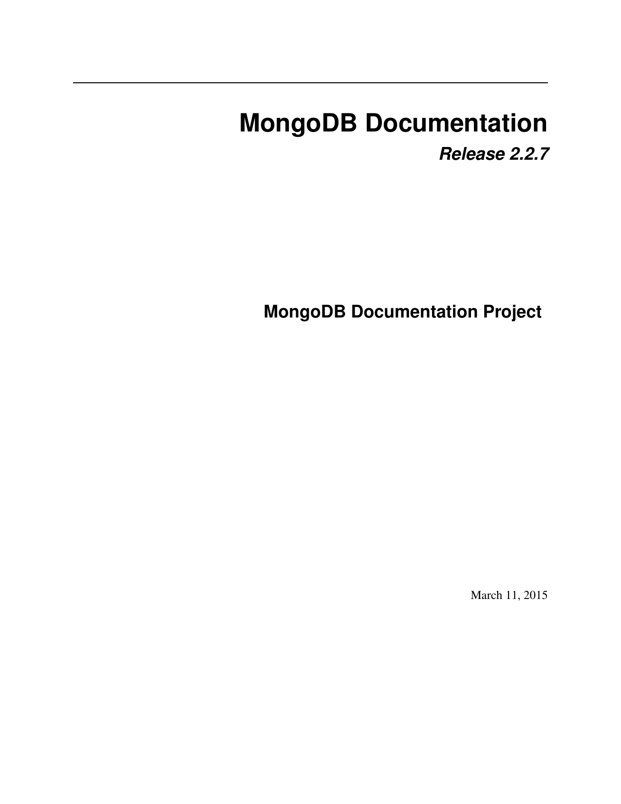 Mongodb Documentation Manualzz