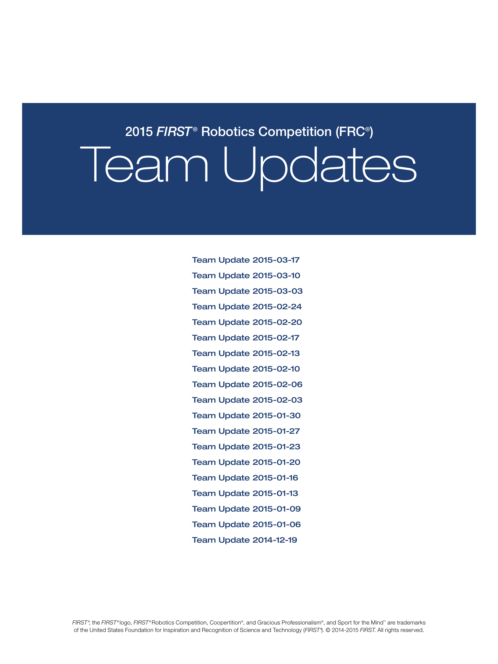 Team Updates