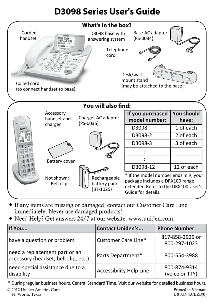 NEW 12' Handset Receiver Curly Cord for Uniden Corded Landline Phone Black 