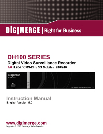 Manual - DH100 Series Security DVR - English | Manualzz