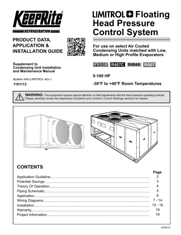 KeepRite Floating Head Pressure Control System Product Data ...