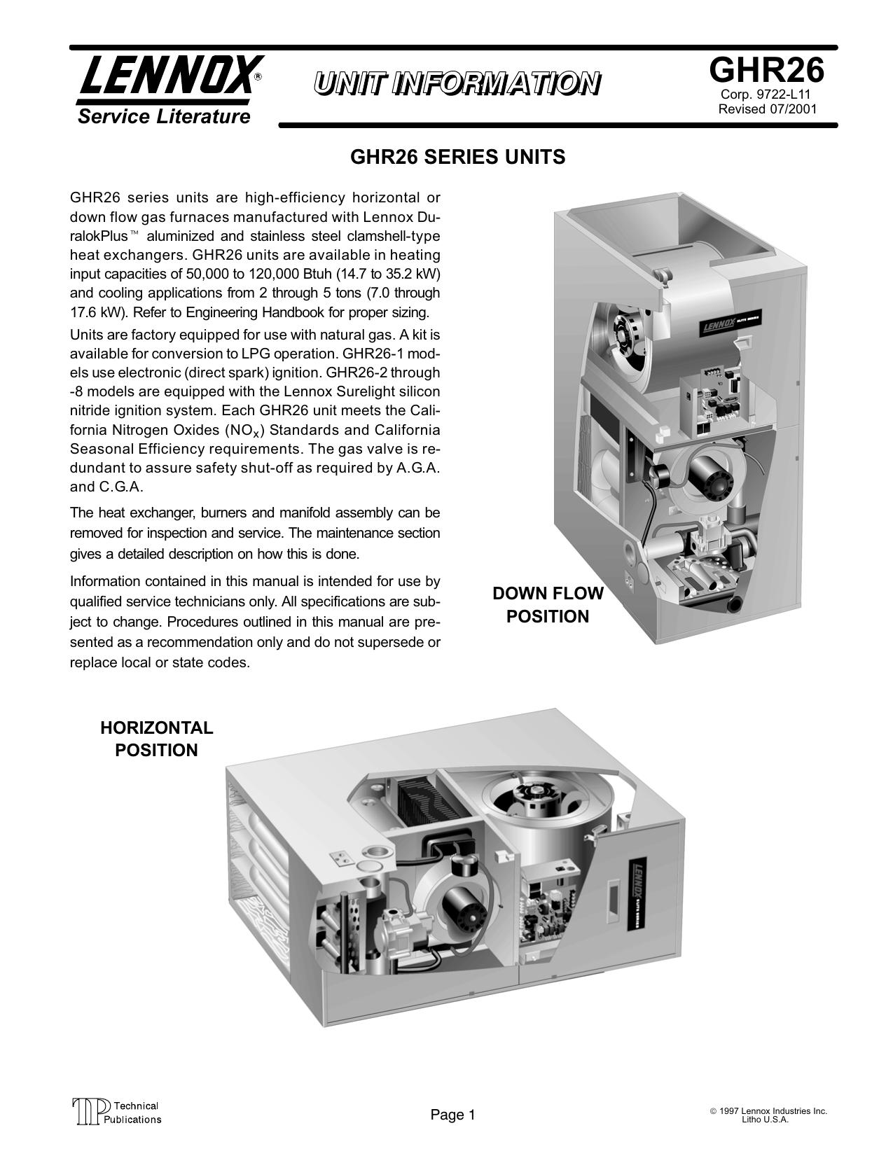 lennox furnace parts catalog