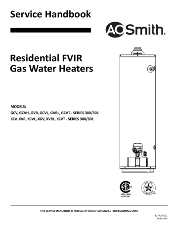 A.O. Smith GCV-40 Technical Documents | Manualzz