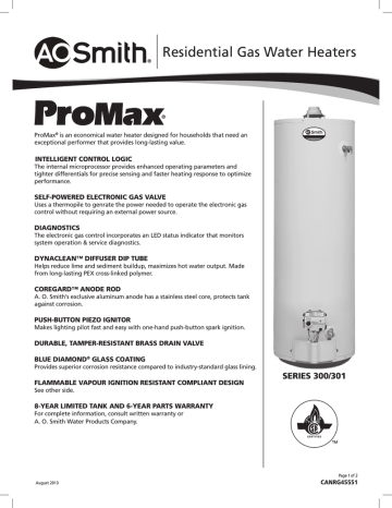 A.O. Smith GCV-40 Technical Documents | Manualzz