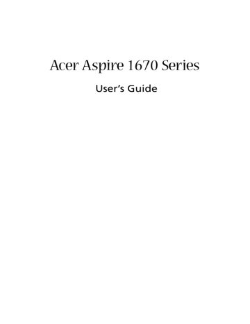 Acer 1670 User's Guide | Manualzz