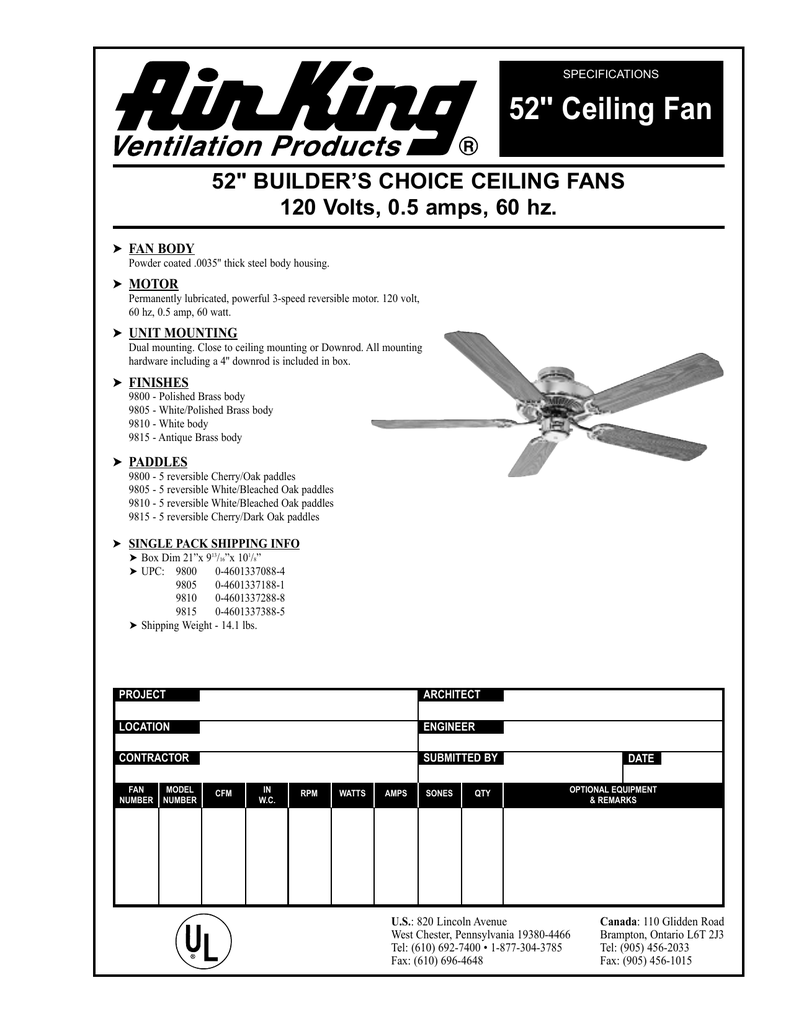 Air King 9805 User S Manual Manualzz Com