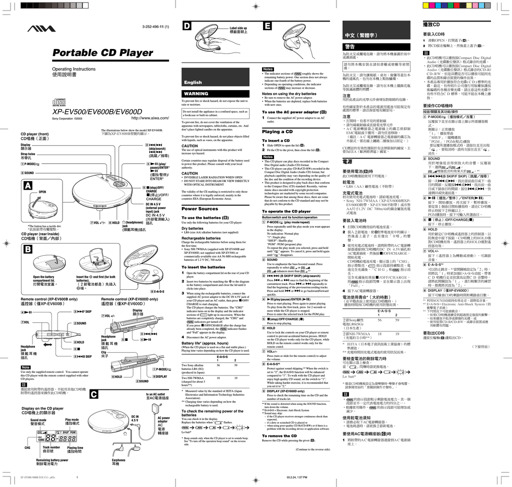 Aiwa Ev600d User S Manual Manualzz