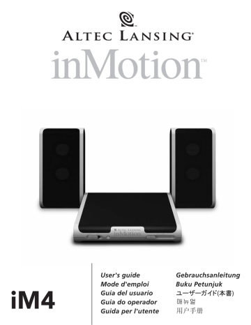 Altec Lansing inMotion iM4 User's Guide | Manualzz