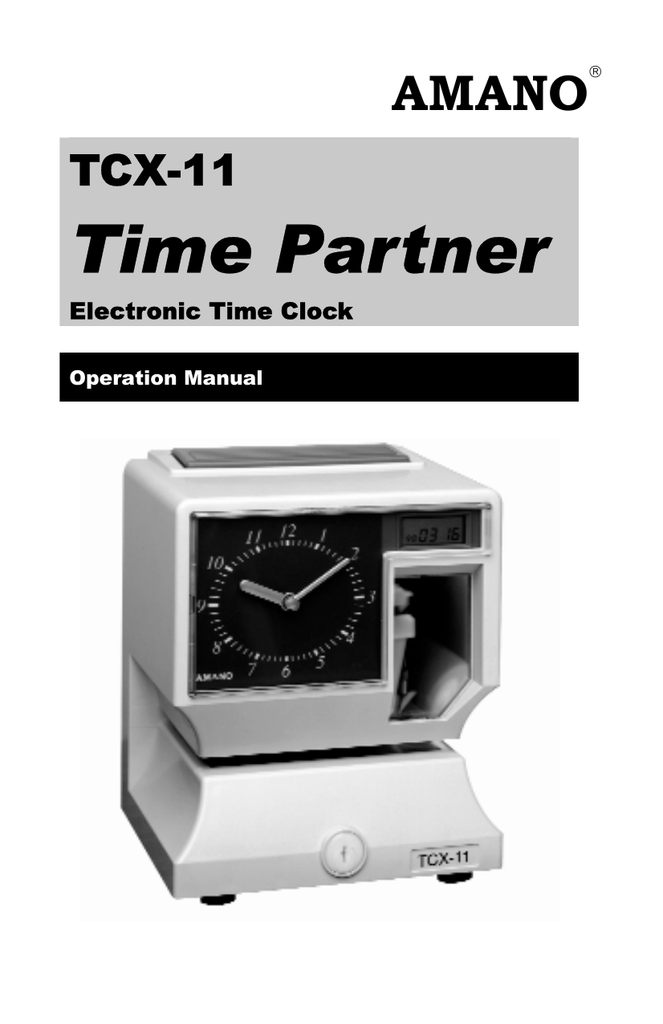 Amano Electronic Time Clock/Recorder TCX-11 