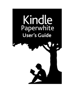 Amazon Paperwhite - Instruction manual, User manual | manualzz.com