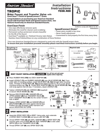American Standard 7038.4 Installation instructions | Manualzz