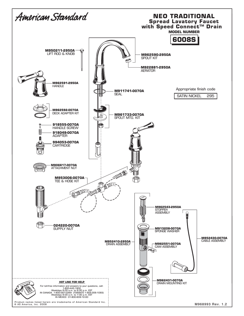 American Standard 6008S User's Manual | Manualzz