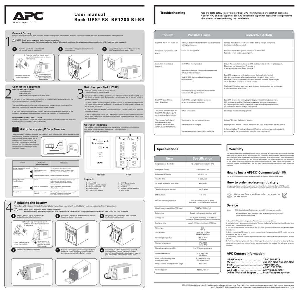 Apc pro 1200 схема