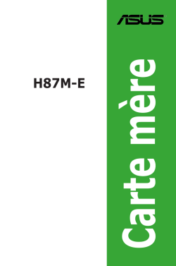 Asus H87M-E - Owner's manual, Quick start guide, User manual, User's