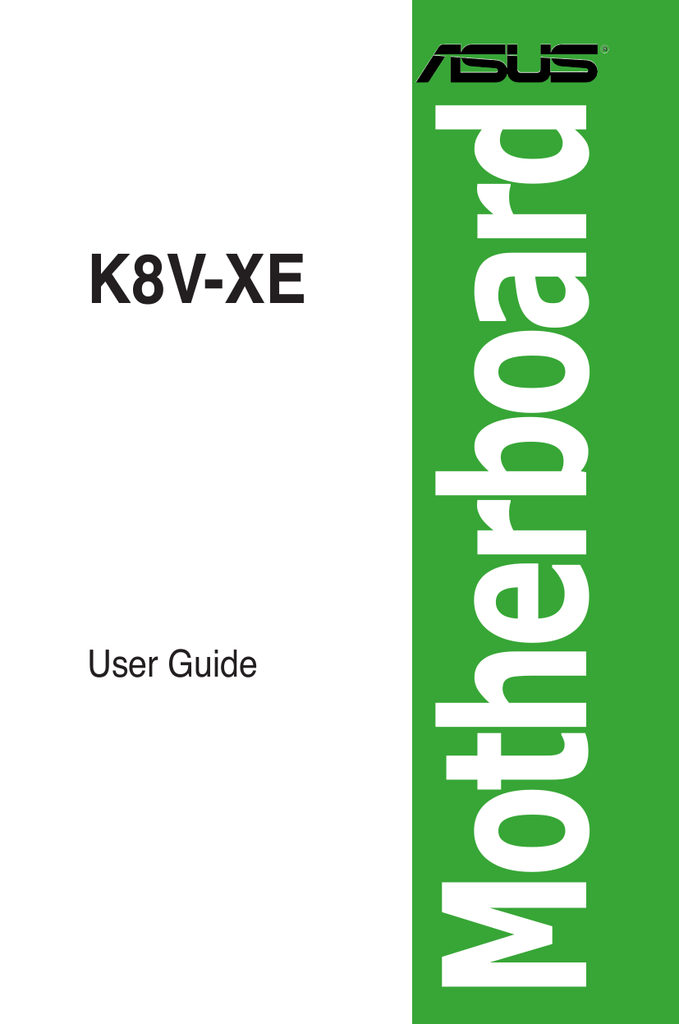 ASUS K8V-XE User's Manual