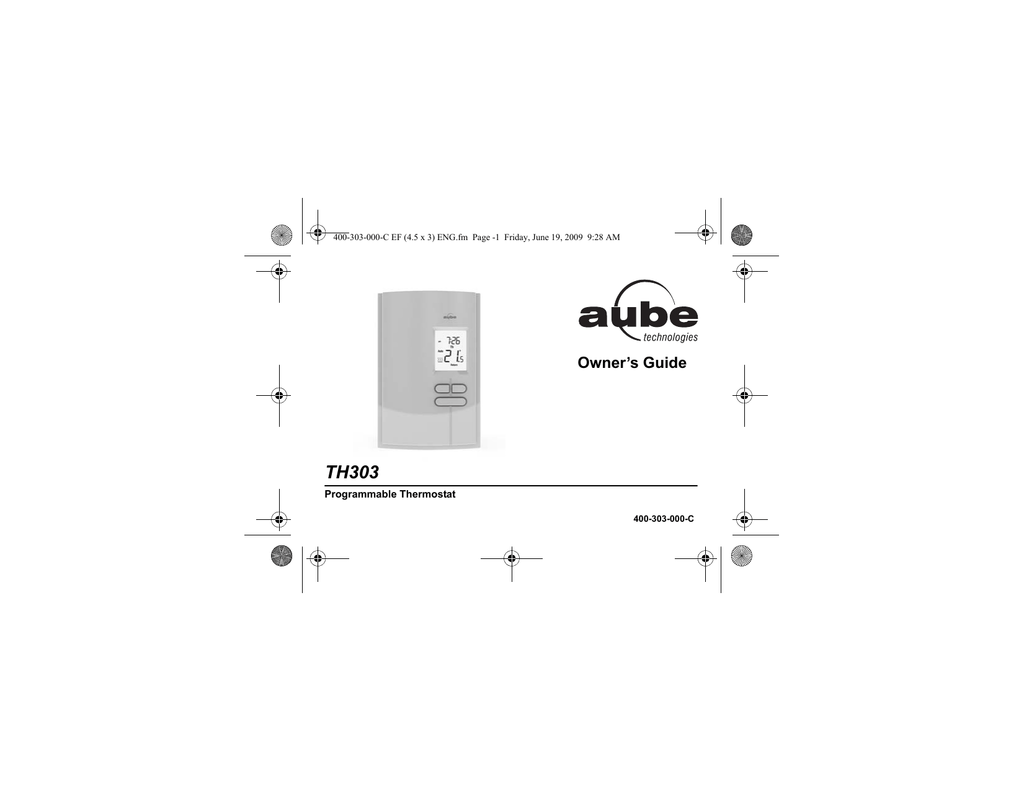 Aube Th303 Thermostat Manual