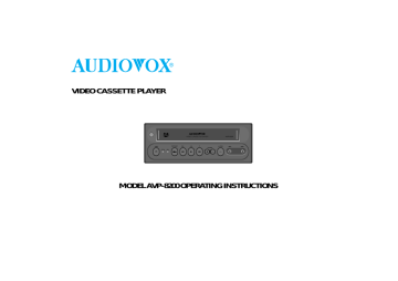 Audiovox AVP-8200 User's Manual | Manualzz