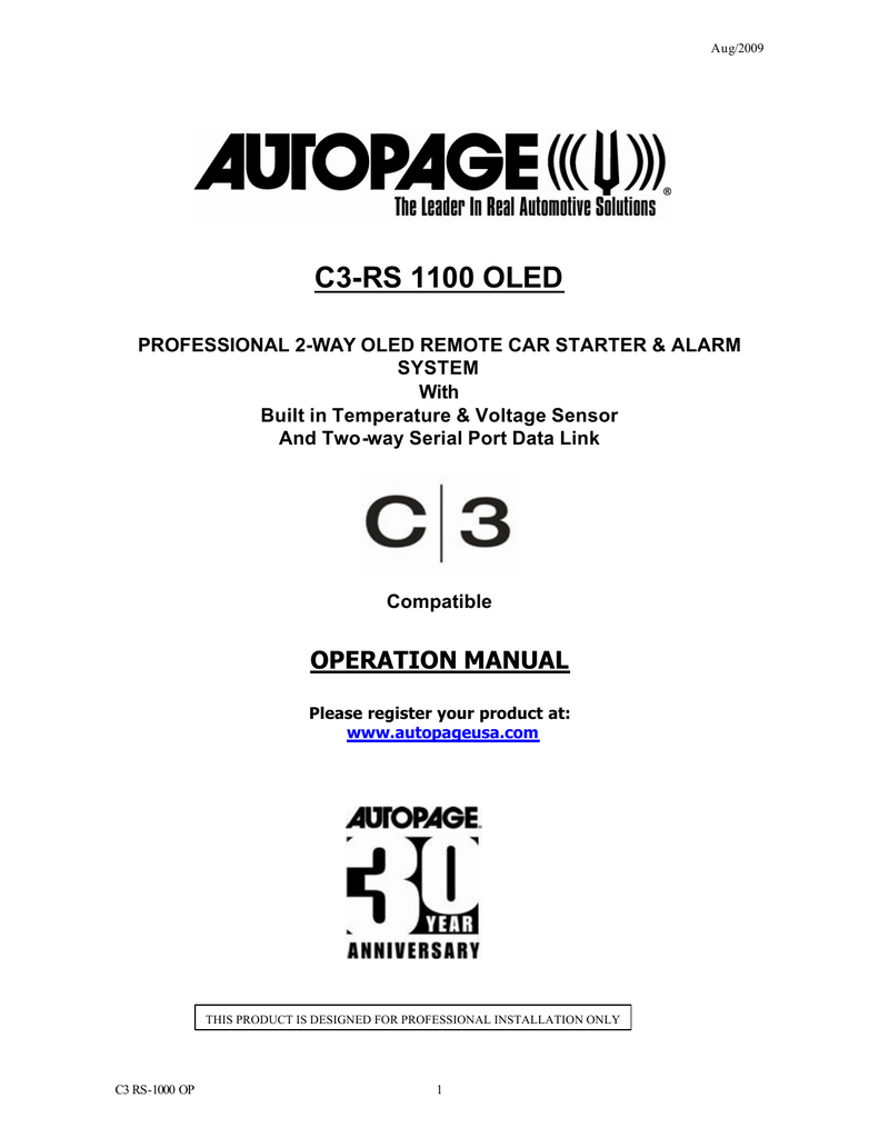 Audiovox Xr6900 Twoway Confirming Remote Start With Keyless Entry 1