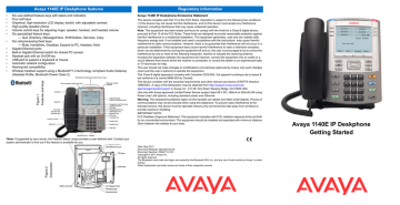 Avaya 1140E Getting Started Manual | Manualzz