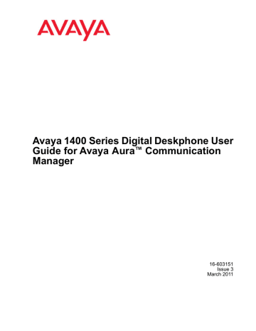 Avaya 1400 Series Digital Deskphone User Guide | Manualzz