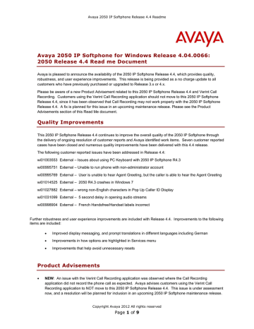 Avaya 2050 IP Softphone User's Manual | Manualzz