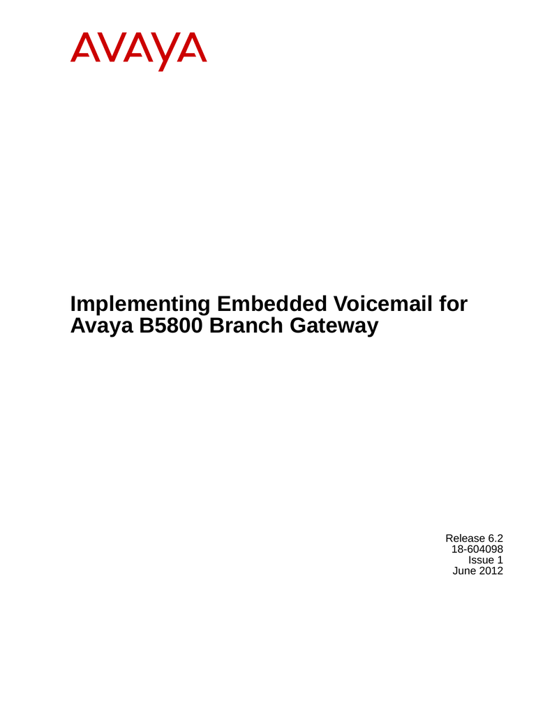 Avaya B5800 User's Manual | Manualzz