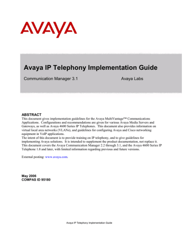 Avaya IP Telephony User's Manual | Manualzz