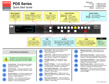 Barco PDS-902 User manual | Manualzz