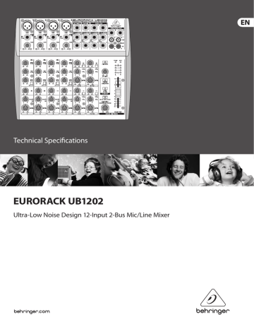 Behringer Europack UB1202 Specification Sheet | Manualzz